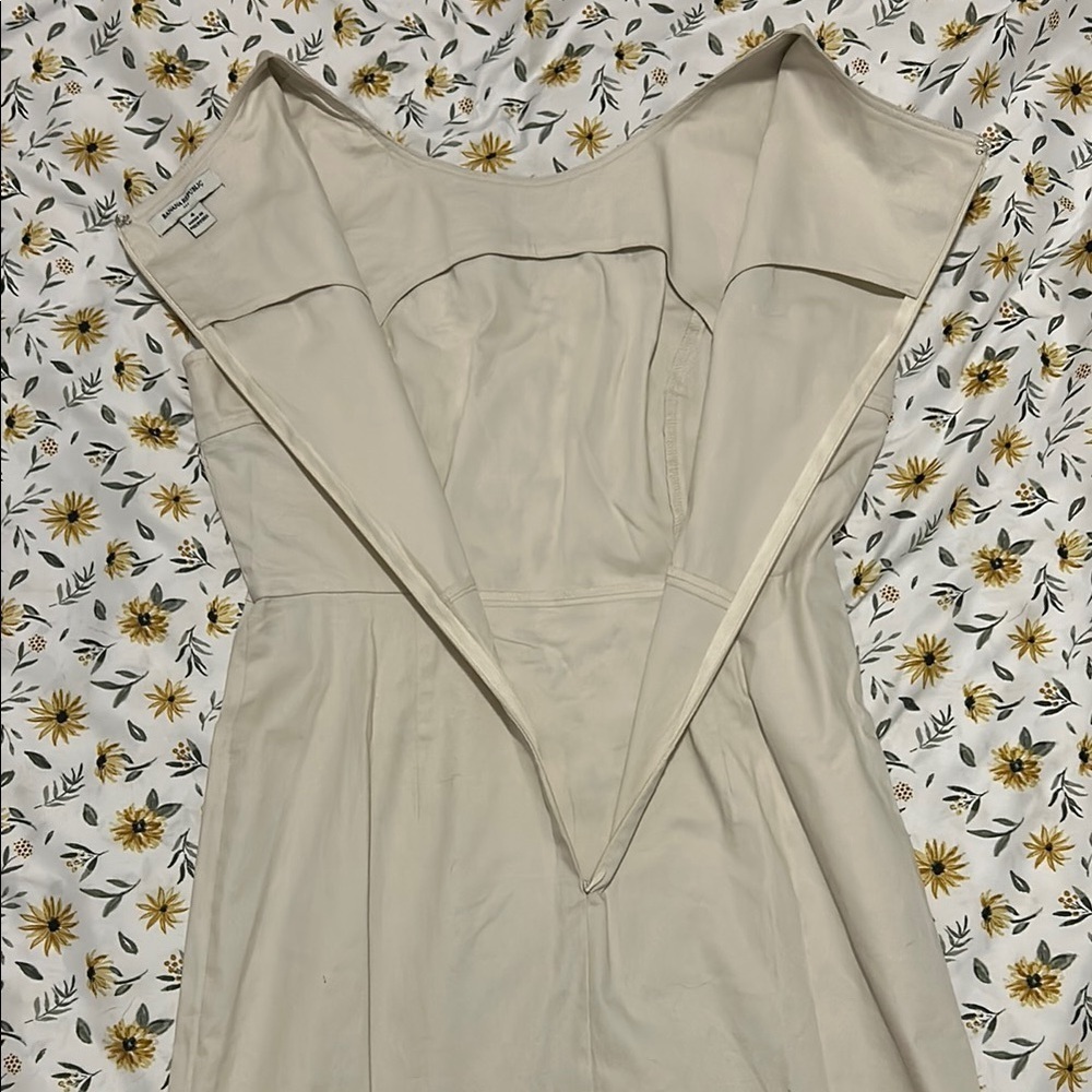Banana Republic Cream Ruched Sheath Midi Dress - Picture 5 of 7